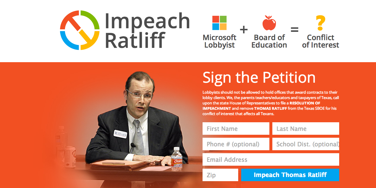 Impeach Thomas Ratliff from the SBOE